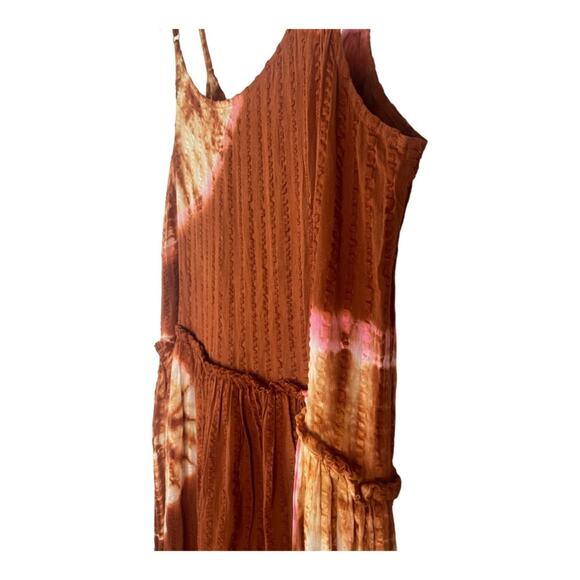 Anthropologie The Odells Tie-Dye Maxi Dress Sleeveless Textured Seersucker Small - Picture 9 of 16